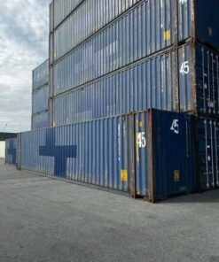 45' CONTAINER USED CARGO WORTHY, HIGH CUBE 9'6" TALL 2 DOOR, STD HANDLES