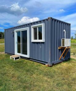 20’FT Long × 8’FT Wide × 8’6FT Tall Custom Container With 7’FT Roll Up Door Main Door With 2 Windows To Bring Natural Light