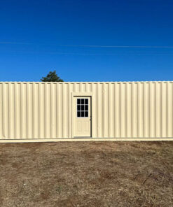40' HIGH CUBE CUSTOM OFFICE STORAGE CABINETS, ELECTRICAL, LIGHTS AND CENTRAL HVAC. ALL NEW INTERIOR